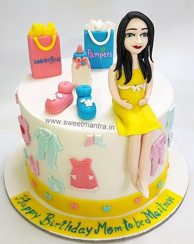 Pregnant lady cake - Cake by Sweet Mantra Homemade Customized Cakes Pune