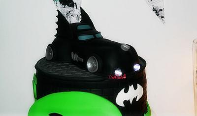 Batman car cake and Green Lantern - Cake by Cakekado