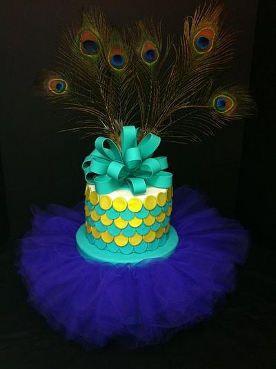 Peacock Theme Cake - Cake by DowntownCityCakes