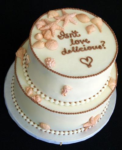 Beach bridal shower cake - Cake by Marney White