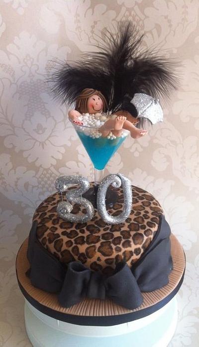Leopard print cocktail cake - Cake by Carrie