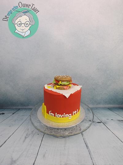 McDonald's cake with hamburger - Cake by DeOuweTaart