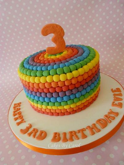 Rainbow layer cake - Cake by Carol