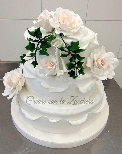 Wedding Cake Rose e Edere - Cake by Deborah