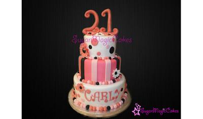 carlys 21st - Cake by SugarMagicCakes (Christine)