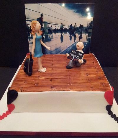 Engagement Cake - Cake by Sarah Poole
