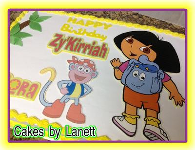 Dora Sheet Cake - Cake by Lanett