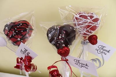 Heart Cake pops - Cake by Delights by Design