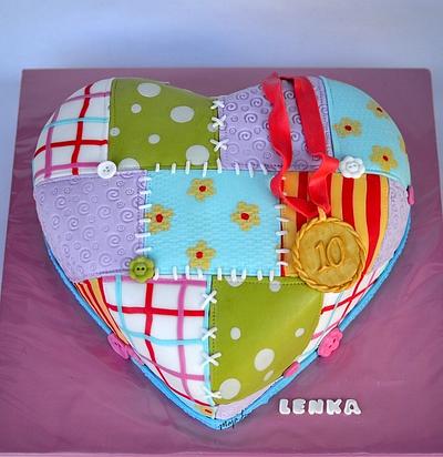patchwork heart - Cake by majalaska