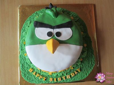 Angry Bird in Green - Cake by Mary Yogeswaran