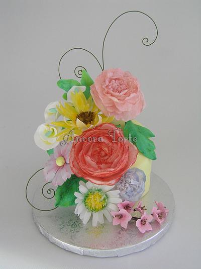 flower arrangement - Cake by Angela