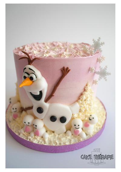 Frozen Olaf and Snowgies cake. - Cake by Caketherapie