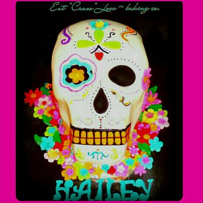 "Dia de los Muertos" sugar skull birthday cake.  - Cake by Monica@eat*crave*love~baking co.