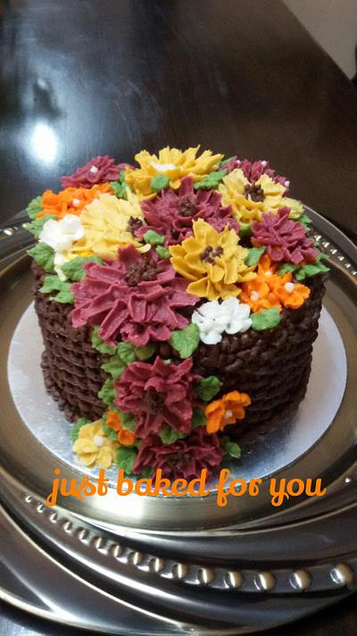 A Basket of Flowers - Cake by Sato Seran