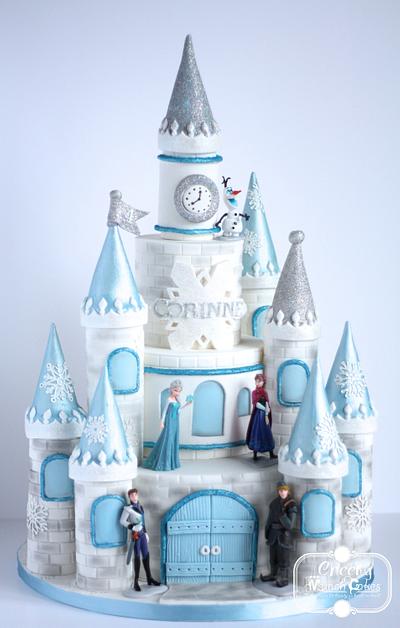 Frozen Themed Castle Cake - Cake by Cheeky Munch Cakes
