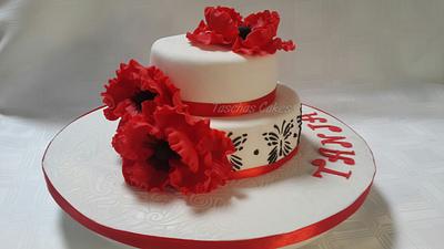 Anemone flower - Cake by Tascha's Cakes