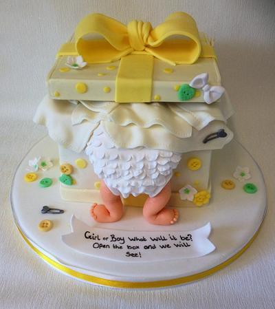 Baby in a box - Cake by Laura Woodall