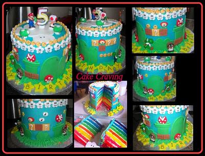 Super mario rainbow cake  - Cake by Hayley