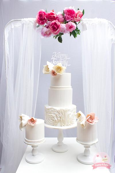 Trio of wedding cakes - Cake by Cuppy & Cake
