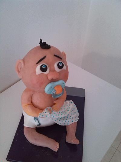 little baby wants a hug.. Who gives him one? - Cake by Catalina Anghel azúcar'arte