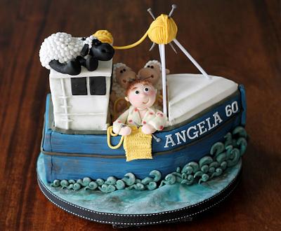 boat and knitting lady! - Cake by Zoe's Fancy Cakes