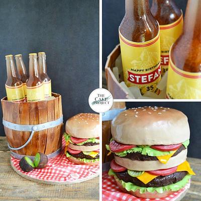Beers and Hamburger - Cake by TheCakeProjectCH