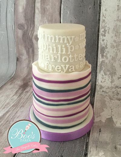 Mini stripey cake - Cake by Boo's Bakes