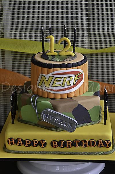 "NERF" inspired birthday cake - Cake by designed by mani