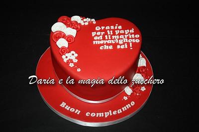 Red heart cake - Cake by Daria Albanese