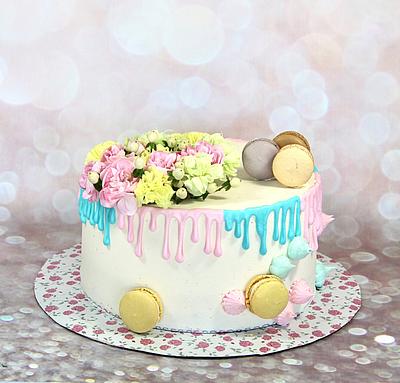 Gender reveal drip cake  - Cake by soods
