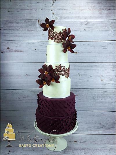 Burgundy - Cake by Whitsunday Baked Creations - Deb Smith