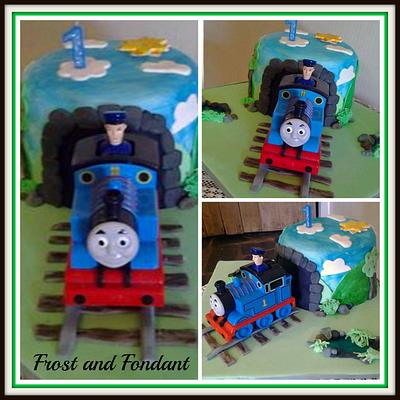 Thomas and 1st Birthdays  - Cake by Sharon Frost 