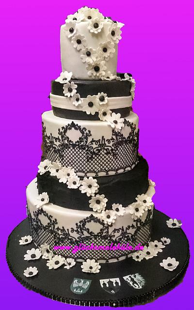 Black&White wedding cake - Cake by Sunita