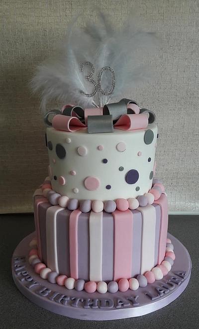 Two Tiered 30th Birthday Cake - Cake by Putty Cakes