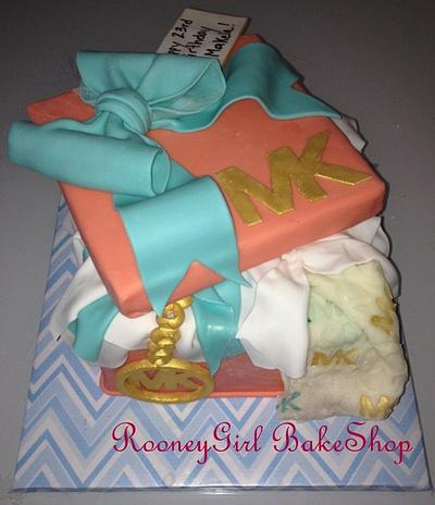 Michael Kors Gift Box Cake - Cake by Maria @ RooneyGirl BakeShop