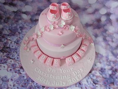Christening cake. - Cake by Karen's Cakes And Bakes.