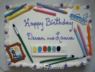 An Artistic Birthday!  - Cake by Donna Tokazowski- Cake Hatteras, Martinsburg WV