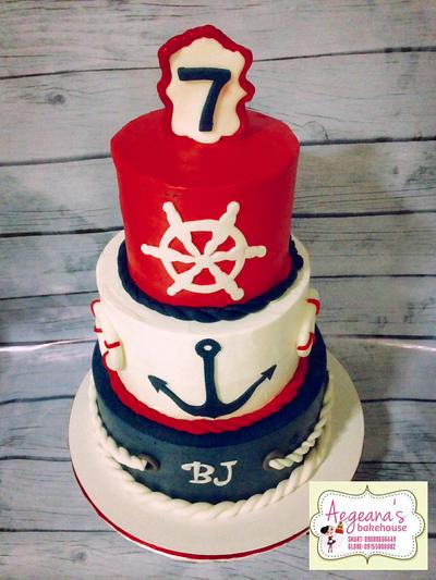 nautical theme cake - Cake by Dorisanne