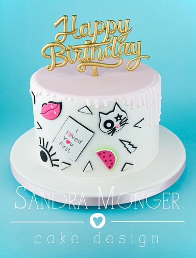 Teenage Patch and Drip Cake - Cake by Sandra Monger