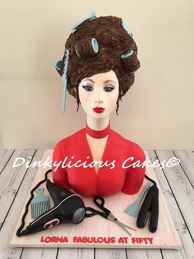 Glam Hairdressing Cake - Cake by Dinkylicious Cakes