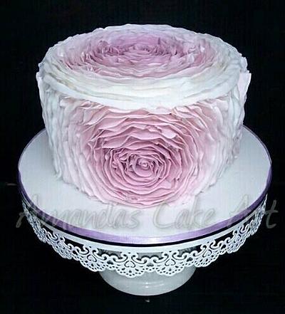 Ombre Rose Ruffle - Cake by mams81