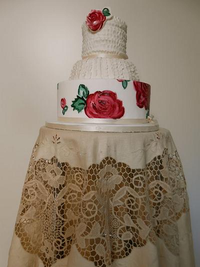 Painting Roses Cake - Cake by Paola Manera- Penny Sue