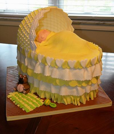 Baby Bassinet - Cake by Jennifer Leonard