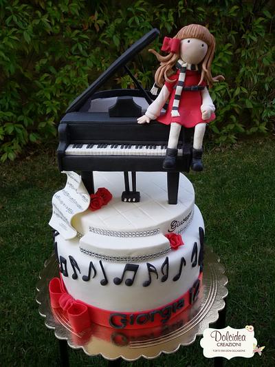 Girl with piano - Cake by Dolcidea creazioni