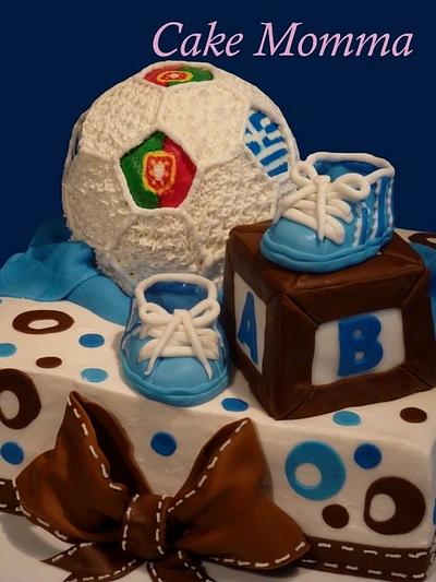 Soccer Baby Shower - Cake by cakemomma1979