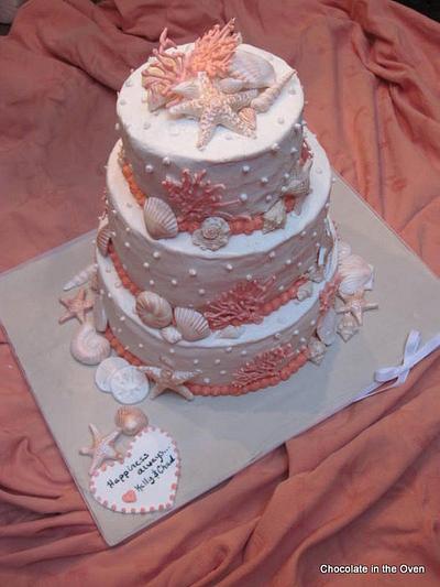 Beach Themed JacK & Jill Wedding Shower - Cake by Cathy