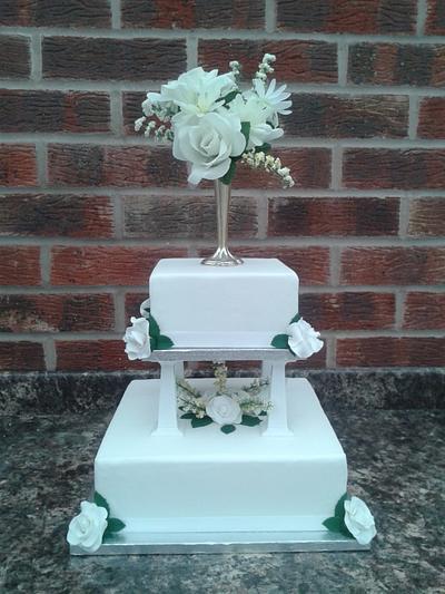 80's inspired Wedding cake - Cake by Karen's Kakery