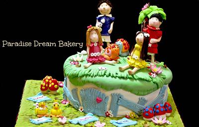 The 4 Kids Birth Day Cake. - Cake by Tema