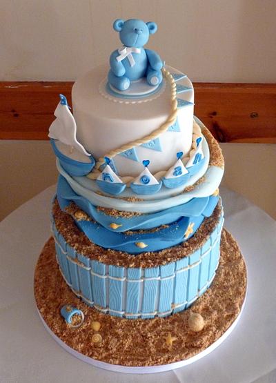 Nautical Themed Christening Cake... - Cake by Deeliciousanddivine
