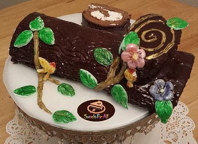 Swiss roll log - Cake by sweetsforall